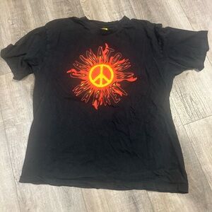 Black Peace Sign Graphic Tee